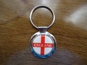 Bandera - England - Blanco y Rojo - England - Metal - Flag, England - Redonda - 0